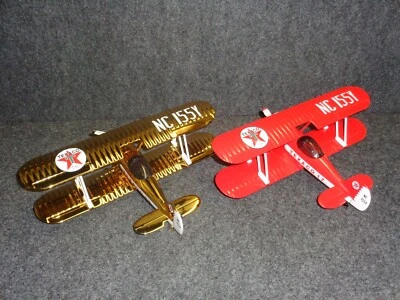Waco Staggerwing TEXACO AIRPLANE SAMPLER'S 24kt Gold Plate / Red Paint NEW 1:32 - Image 1 of 4