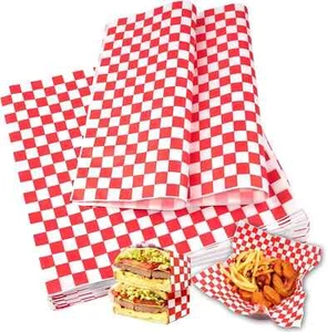 115Pcs Deli Paper Sheets - 12X12" Sandwich Wrapping Paper, Checkered Wax Paper, - Picture 1 of 1
