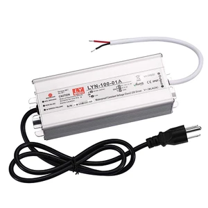 LED Driver 100 Watts 110V AC to 12V DC Low Voltage Output, IP67 Waterproof Power - Picture 1 of 12