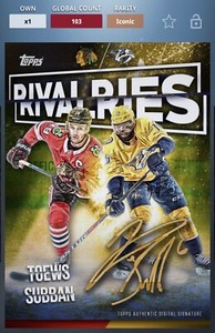 2018 Topps Skate DIGITAL Rivalries Signature 103cc ICONIC P K Subban