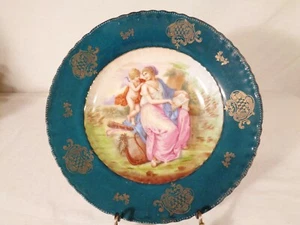 Victoria Austria Cabinet Plate or Lo Bowl with Cupid Cherub and Semi Nude - Picture 1 of 9