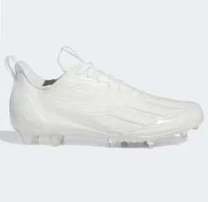 Adidas ADIZERO 12.0 Football Cleats Triple White GX5413 Men's Size 7.5 Cleats - Picture 1 of 9