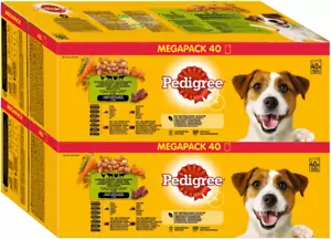 PEDIGREE 80 x 100g Hundefutter Nass Fleisch & Geflügel Mix mit Gemüse in Sauce - Bild 1 von 8