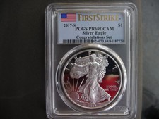 2017 s silver American eagle PCGS PR 69 DCAM First Strike (blue label)