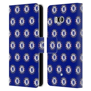 OFFICIAL CHELSEA FOOTBALL CLUB CREST LEATHER BOOK FLIP CASE FOR HTC PHONES 1 - Picture 1 of 7