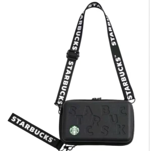 Starbucks Taiwan hardshell messenger pouch bag- black - Picture 1 of 6