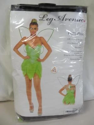 Leg Avenue Pretty Pixie Halloween Costume Fairy Green Dress with Wings Large - Image 1 of 2