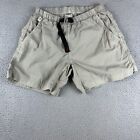 Gramicci Shorts Mens Small Beige 6" Inseam Belted Nylon Made In USA