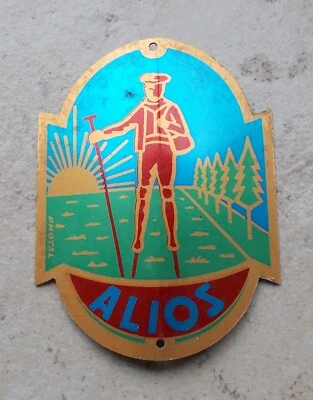 Insignia Cabeza De Colección Bicicletas ALIOS Francia Bicicletas Bicicleta Antigua Francesa Foto 1 de 2