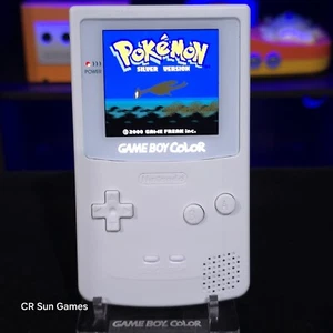 White Gameboy Color Console OLED Touch Screen GBC Game Boy - Zdjęcie 1 z 5