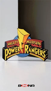 Decorative Self standing MIGHTY MORPHIN POWER RANGERS logo display - Picture 1 of 5