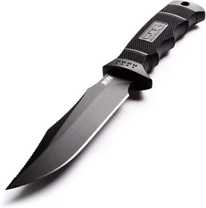 SOG E37SN-CP Seal Pup Elite - Nylon Sheath - Black Tini, Straight Edge - Picture 1 of 5