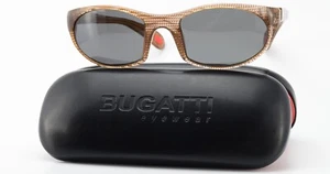 Bugatti Sunglasses Odotype 328-084 56-21 Ettore Crystal Braun France + Case - Picture 1 of 11