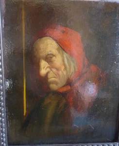 SUPERB huile sur panneau JOHN HASSALL ( 1868-1948 ) oil on board portrait - Foto 1 di 11