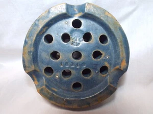 Antica rana fiore blu ceramica artistica Rookwood #1621C XV circa 1915 13 fori - Foto 1 di 5