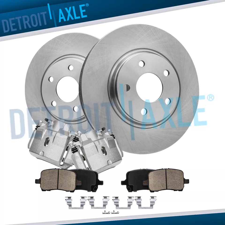 Rotores de disco delanteros pinzas de freno pastillas de freno para Chevy Malibu G6 Aura 2008-2012 Foto 1 de 4