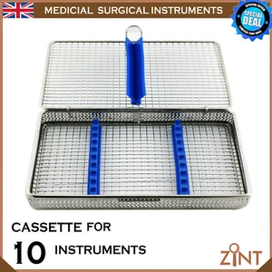 Cassette de malla para 10 piezas instrumentos quirúrgicos implantes médicos laboratorio dental - Imagen 1 de 3