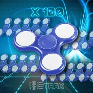 BLAU LED Hand Spinner Tri Handschmeichler Fokus Schreibtisch Spielzeug EDC ADHS Autismus KINDER ERWACHSENE x100 - Bild 1 von 6