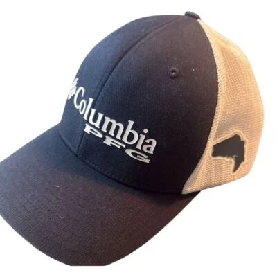 B6- Columbia PFG Navy Blue/White Hat Size Unisex L/XL - Image 1 of 4