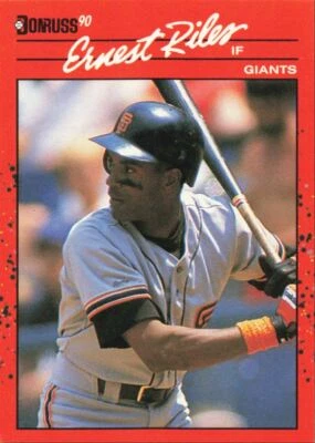 1990 Donruss Baseball Card Ernest Riles San Francisco Giants #131 - Image 1 of 2