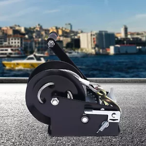 1500kg/3306lbs Manuelle Winden Boot Trailer Winch Transport Handwinde Mit Kabel - Bild 1 von 18