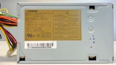 COMPAQ DPS-240EB A 240W POWER SUPPLY  - Image 1 of 4