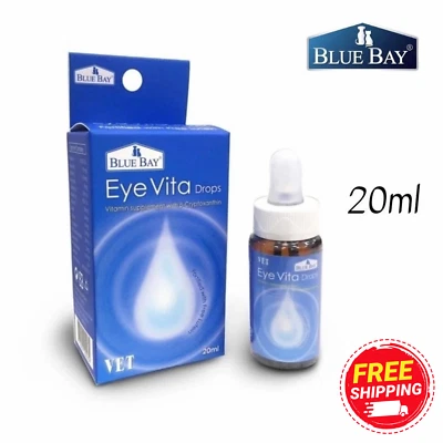 BLUE BAY Eye Vita (VET) ORAL Drops for Cats & Dogs Tears Stain Remover 20ml - Image 1 of 4