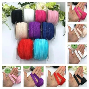 Shiny fold over elastic FOE 15mm lingerie knickers waistband soft stretchy plush - Picture 1 of 10