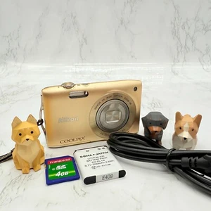 Nikon COOLPIX S3300 16,0-MP-Digitalkamera – goldfarben englisch OK #d1184 - Bild 1 von 14