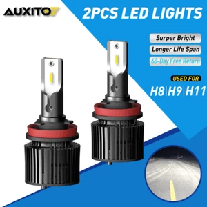 AUXITO 2Pcs H11 LED H9 Headlight Bulbs Low Beam Super Bright 6000K Xenon White - Picture 1 of 11