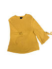 MICHELLE NICOLE CLICHE Sweater Womens Size Small Yellow Gold 3/4 Sleeves