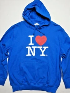 I Love New York Hoodie Royal Blue Medium - Picture 1 of 1