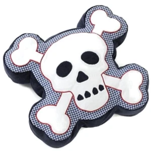 Jumping Beans Xtreme Skull Decorative Throw Pillow Jolly Rogers 14 in x 14 in - Picture 1 of 8