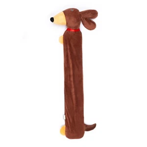 LIVIVO Extra Long Fluffy Sausage Dog Faux Fur 2L Hot Water Bottle - Picture 1 of 10