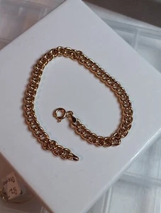 Pulsera Cubana ORO AMARILLO 18K Talla 7" 5mm 2.3g Ligera Hueca NUEVA Unisex - Imagen 1 de 8