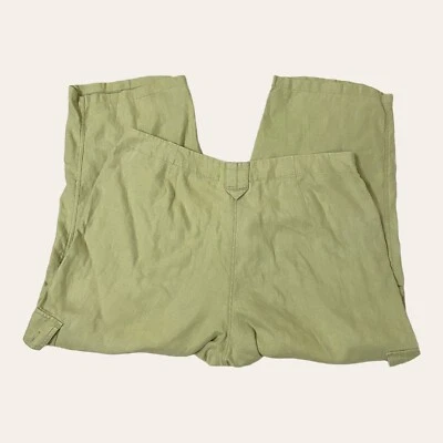 Real Comfort Chadwick's 女式工装帽宽绿色 16 码 100% 亚麻缺陷 — 第 1/4 张图片