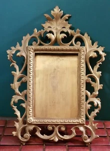 Antique Ornate Bronze Victorian Picture Frame Leaf & Vine Motif 11.75"x9" - Picture 1 of 5