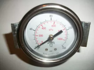 WINTERS 160 PSI, 1000KPA, 2" STECKER RÜCKHALTERUNG, TROCKENDRUCKMESSER MIT HALTERUNG - Bild 1 von 6