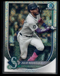 2025 Bowman Chrome #66 Julio Rodríguez Mojo Refractor Seattle Mariners - Bild 1 von 2