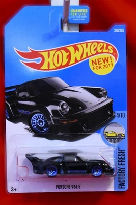 Hot Wheels 2017 nuevo modelo negro Porsche 934.5 - coche diecast nuevo en paquete Foto 1 de 4