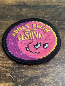 SDCC Adult Swim Festival 2019 Carne ATHF Patch Cerchio Cucito Ferro Ricamato - Foto 1 di 3