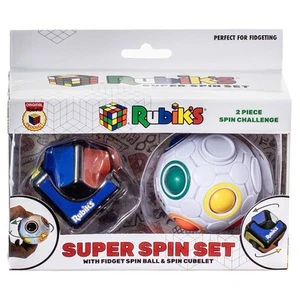 Rubik's Spinner Set With Fidget Spin Ball + Spin Cubelet 2 Piece Set Kids Age 3+ - Picture 1 of 5