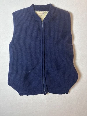 Chaleco Brooks Brothers Chicos Tejido Azul Marino Forrado Sherpa Talla 18 Foto 1 de 4