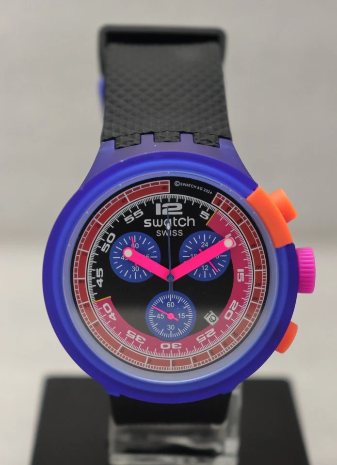 SWATCH Swiss Big Bold Blue Men's Watch. - Image 1 of 4
