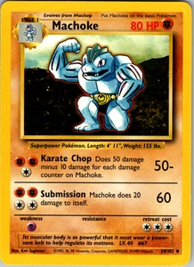 Machoke 34/102 Pokemon: Base Set Unlimited Uncommon - LP - Picture 1 of 2