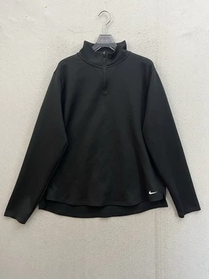 NIKE Therma Fit Jacket Womens XL Black 1/4 Zip Golf Tennis Mock Neck - Image 1 of 4
