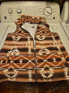 Lomon Womens Medium Nwt Soft Southeastern Print Fleece Vest - Picture 1 of 8