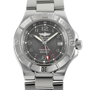 BREITLING WATCH COLT GMT A17388 AUTOMATIC DATE GRAY DIAL STAINLESS STEEL MEN'S - Picture 1 of 7