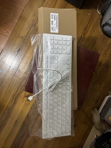Dell Wired USB Keyboard KB216t White Brand New Factory Sealed - Picture 1 of 2