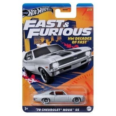 FAST FURIOUS Modello Auto CHEVROLET NOVA SS Scala 1:64 8cm Hot Wheels HRW42 - Immagine 1 di 4
